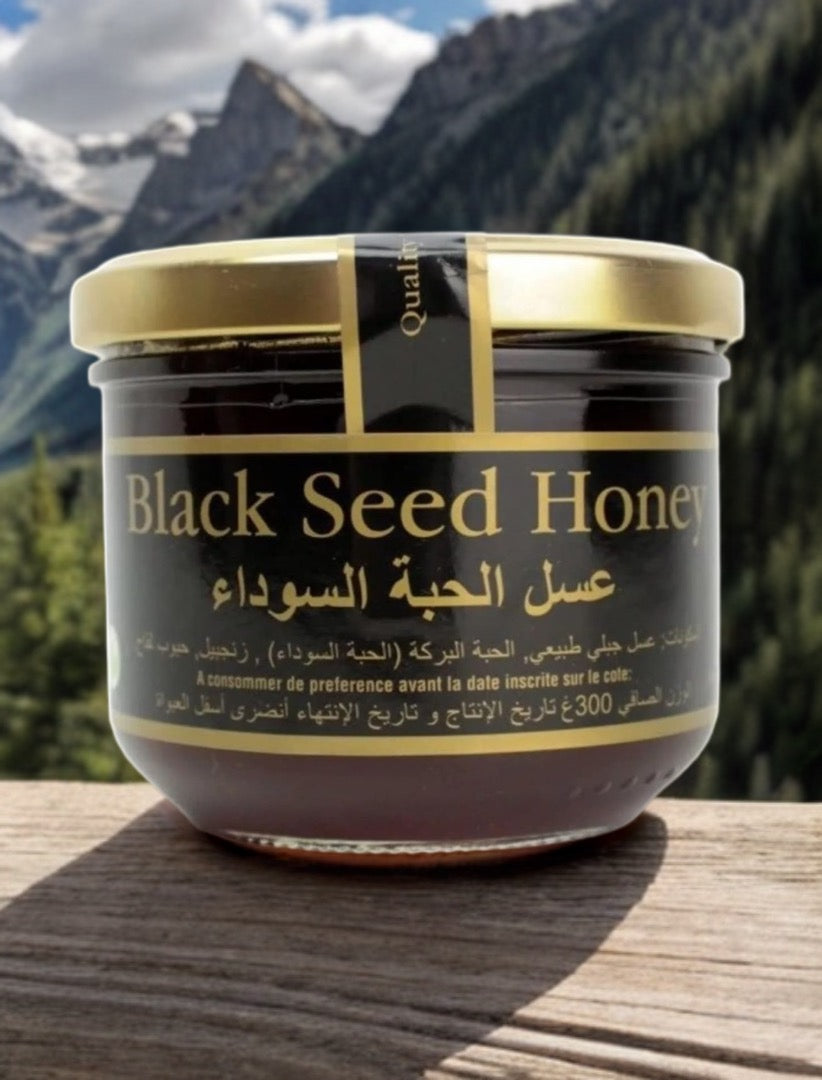 Øko Bjerghonning Med Blackseed, ingefær og bipollen