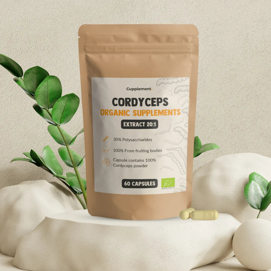 Økologiske Cordyceps-ekstraktkapsler - 60 kapsler