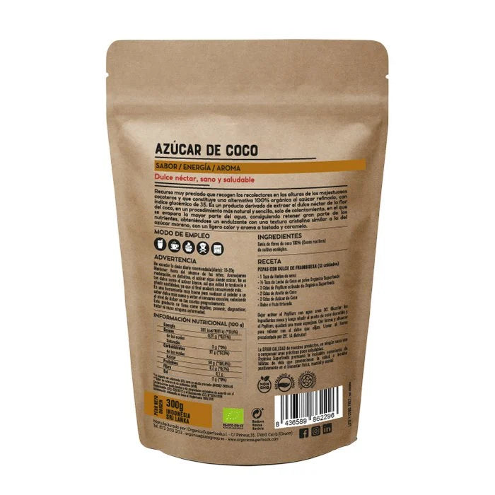 Økologisk Kokossukker - 300 gram